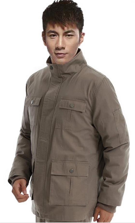 冬季純棉高領(lǐng)工作服(可拆卸)_冬季工作服定制廠家-工服美