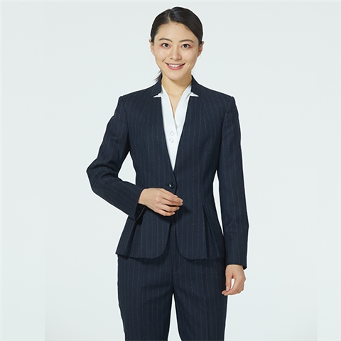 時尚無領西服