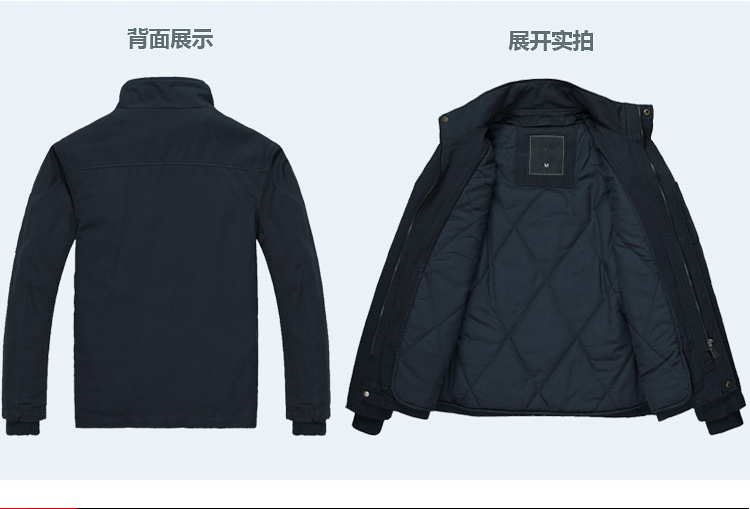 可脫里純棉深藍棉衣