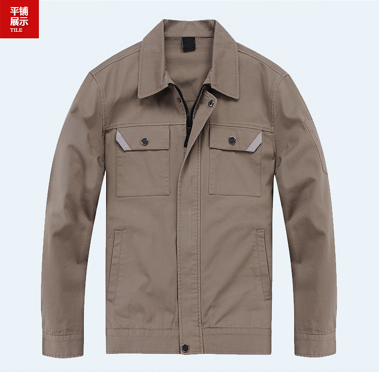 駝色長(zhǎng)袖純棉工作服