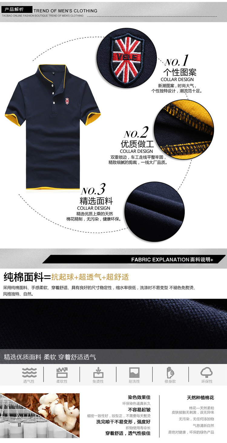 時(shí)尚翻領(lǐng)T恤