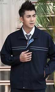 深藍(lán)色經(jīng)典工作服-員工工作服定制