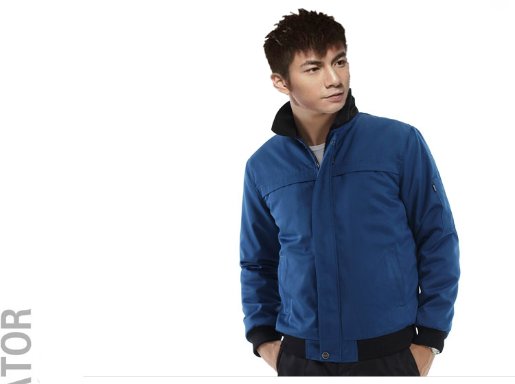 紡絲棉藍色保暖工作服_工作服定制廠家-工服美